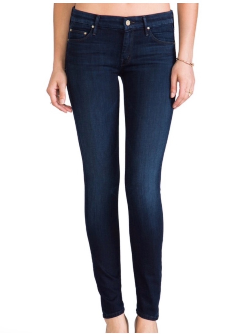 MOTHER Dark Blue The Looker Women's Skinny Jeans